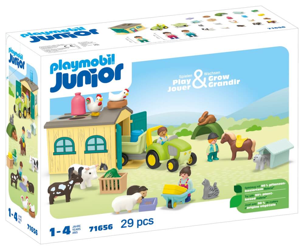 PLAYMOBIL JUNIOR: Bauernhof - Abenteuer mit Traktor 71656