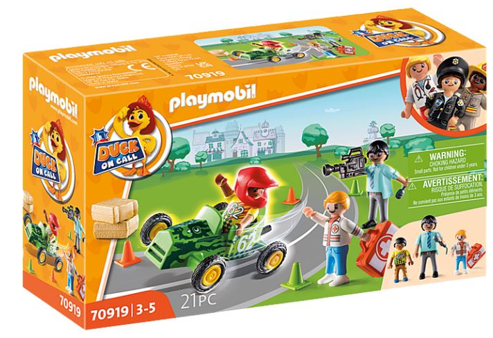 PLAYMOBIL  DUCK ON CALL - Notarzt Action. Hilf dem Rennfahrer! 70919