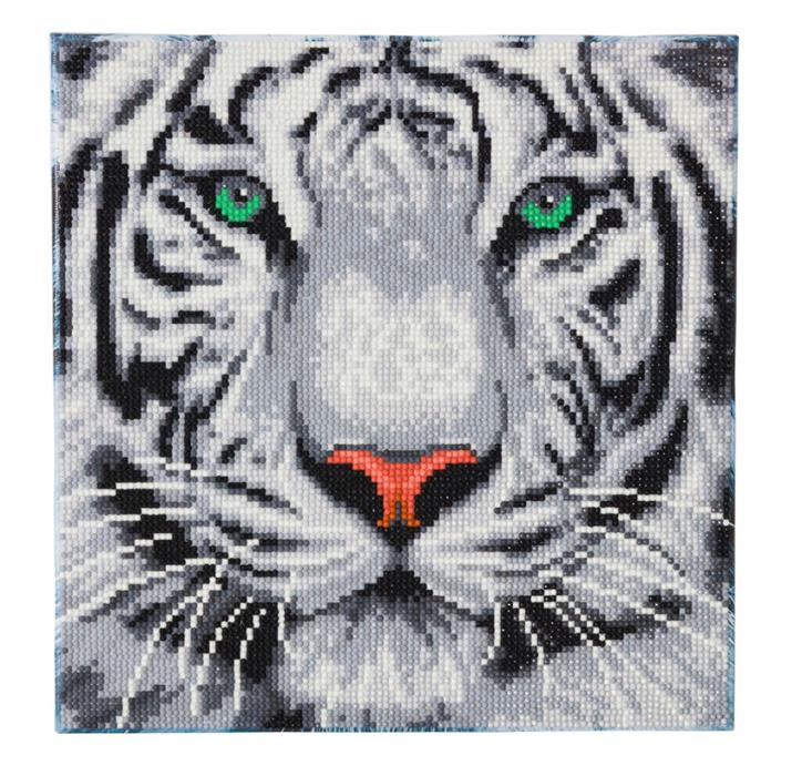 Crystal Art Schneetiger 30x30cm