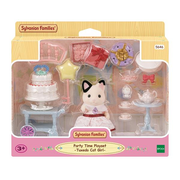 Sylvanian Families Party Time Playset Tuxedo Cat Girl