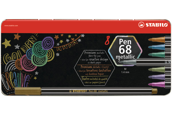 Stabilo Pen 68 metallic 8er Metalletui