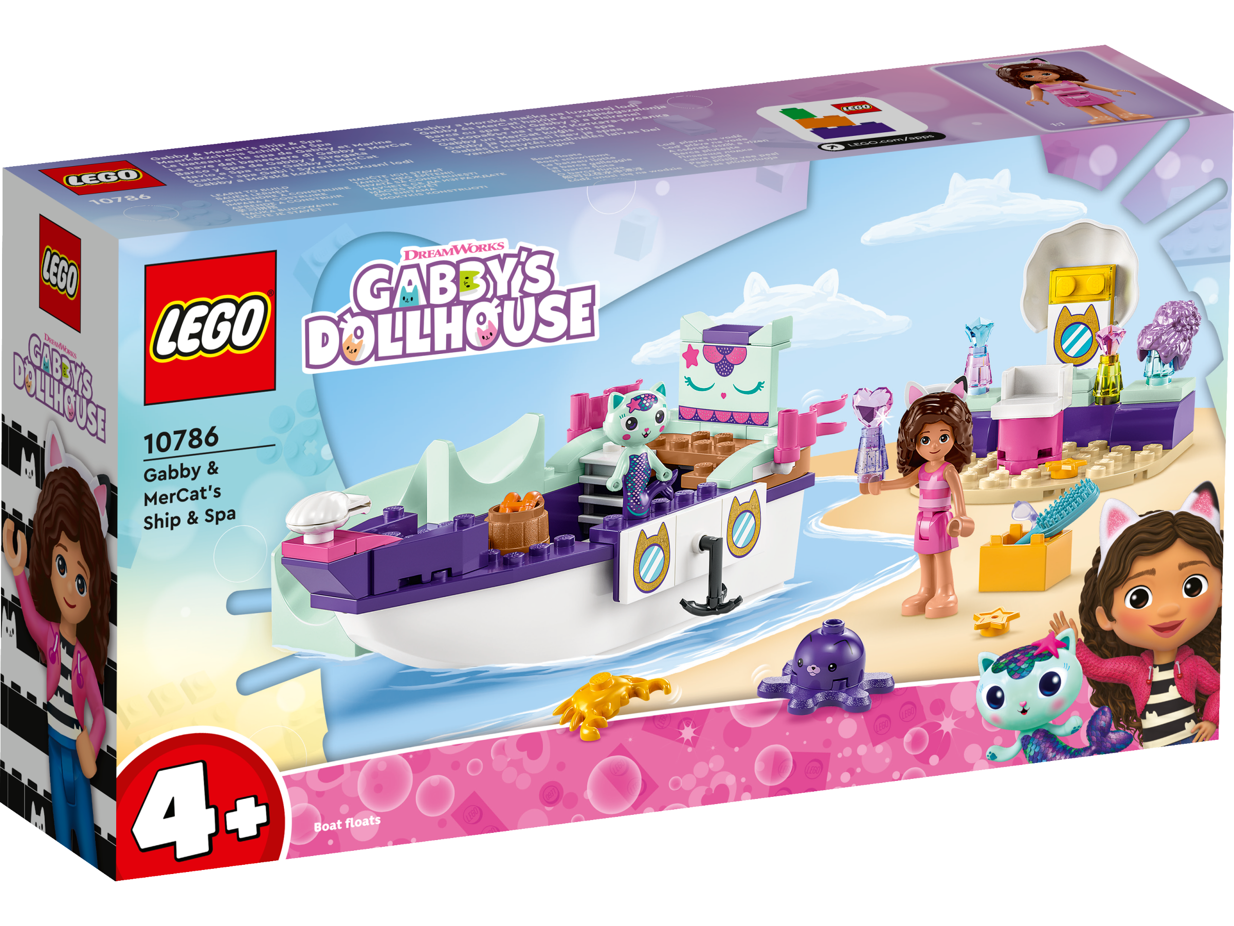 LEGO Gabby's Dollhouse Meerkätzchens Schiff und Spa 10786