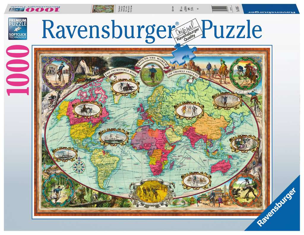 Puzzle 1000 Teile Mit dem Fahrrad um die Welt 16.995