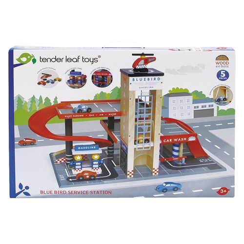 Tender Leaf Toys Autowerkstatt Blue Bird