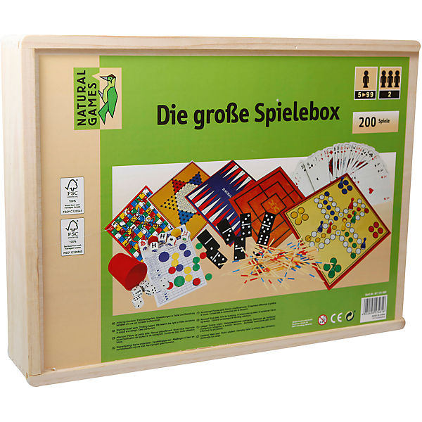 Natural Games Holz-Spielesammlung 200 in 1