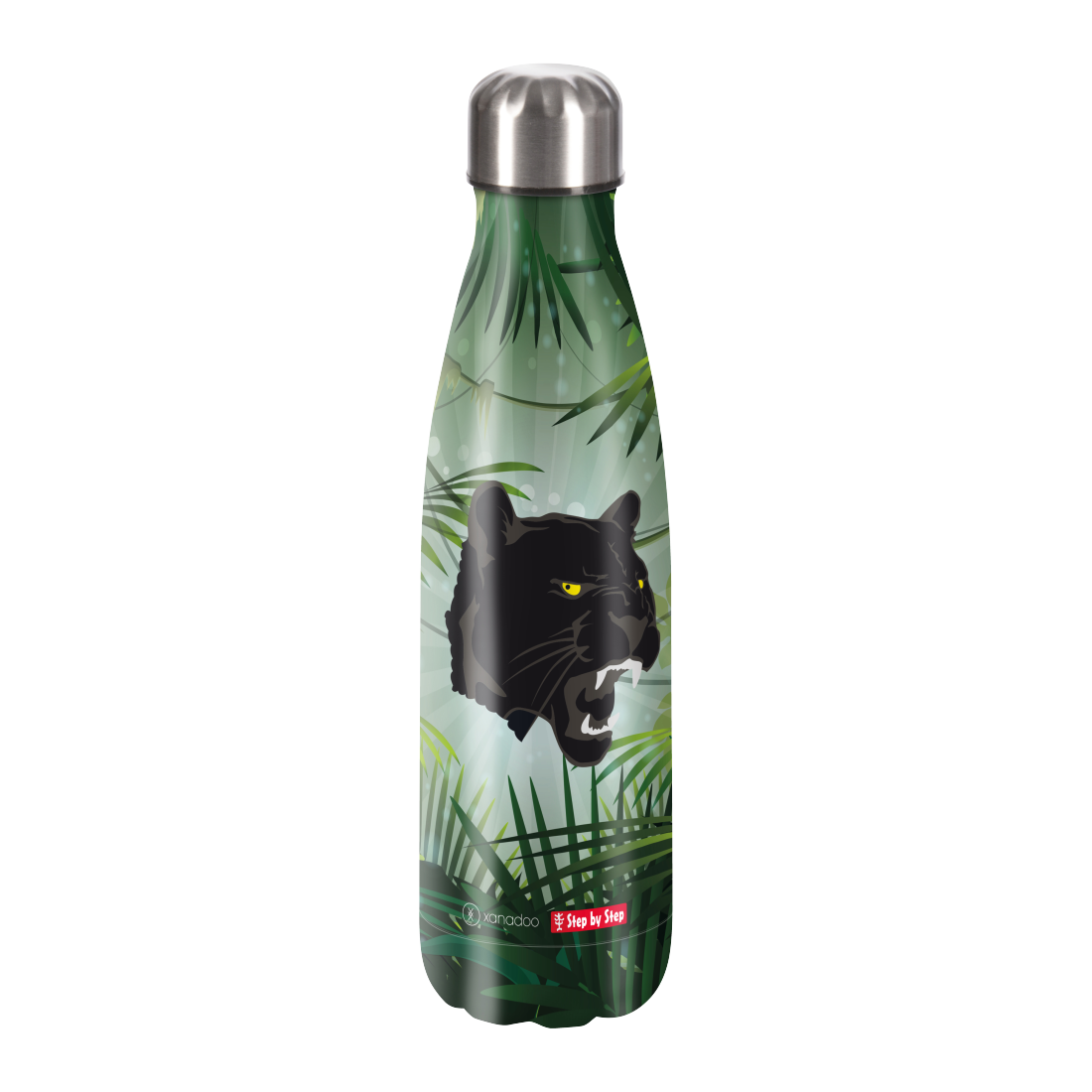 Step by Step Edelstahl-Trinkflasche Wild Cat Chiko