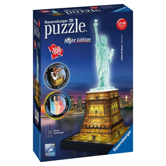 Puzzle 3D Freiheitsstatue mit Licht