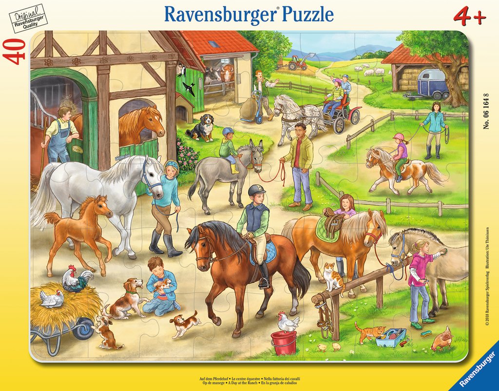 Ravensburger Rahmenpuzzle Auf dem Pferdehof 40 Teile, 06.164