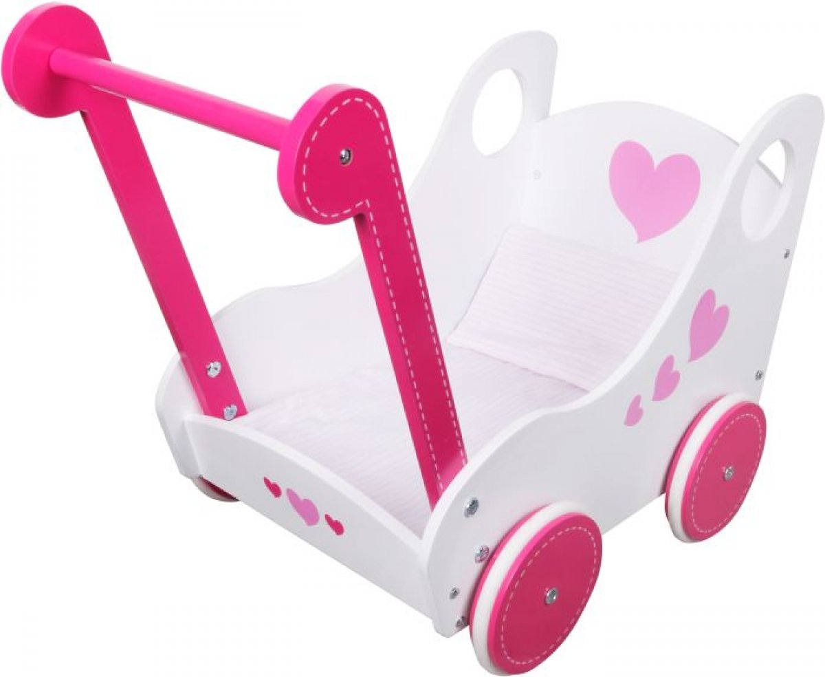 Amia Holz Puppenwagen Flora mit 2 Kissen