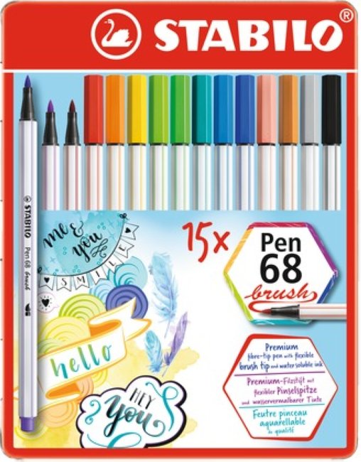 Stabilo pen 68 brush 15er Metalletui