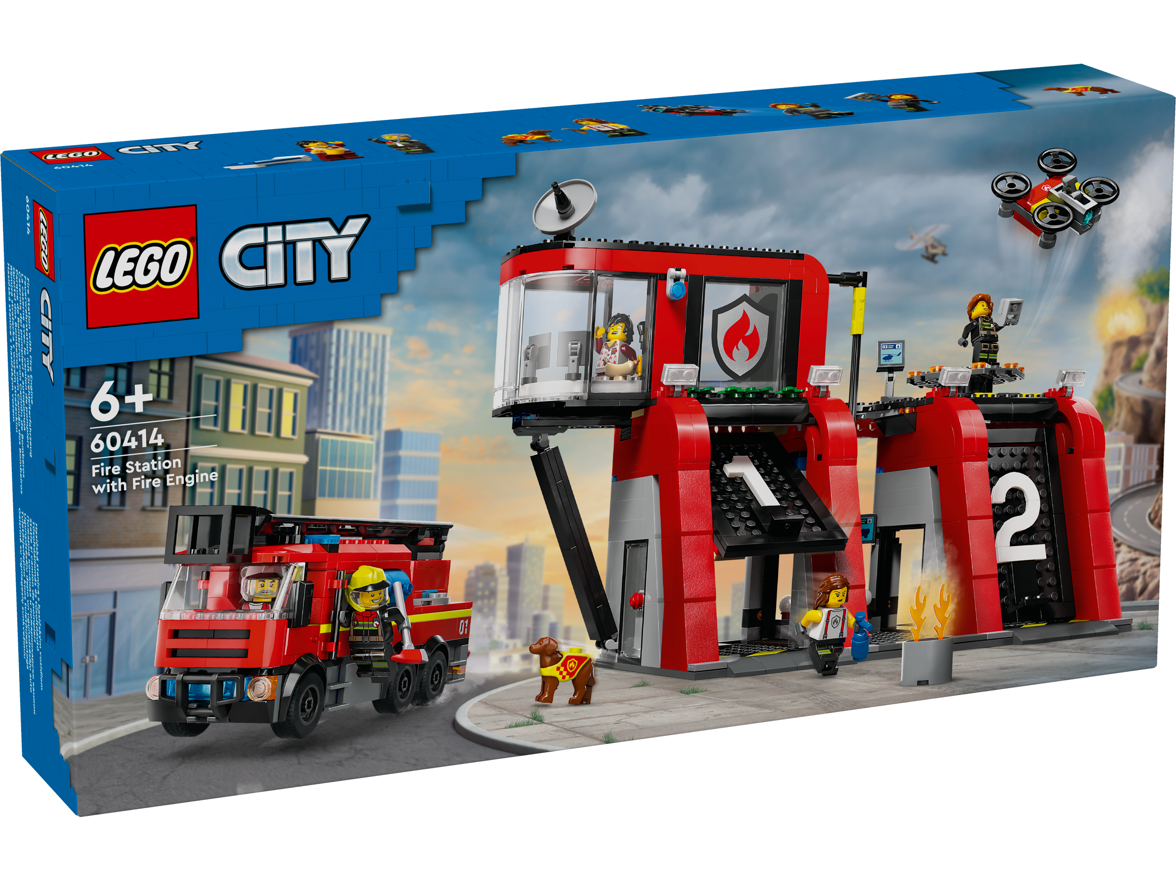 LEGO City Feuerwehrstation mit Drehleiter 60414