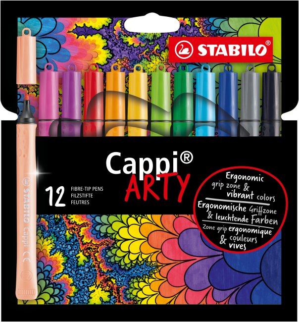 Stabilo Cappi Arty Fasernmaler 12er Etui