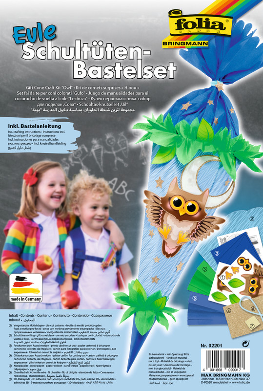 Folia Schultüten-Bastelset Eule