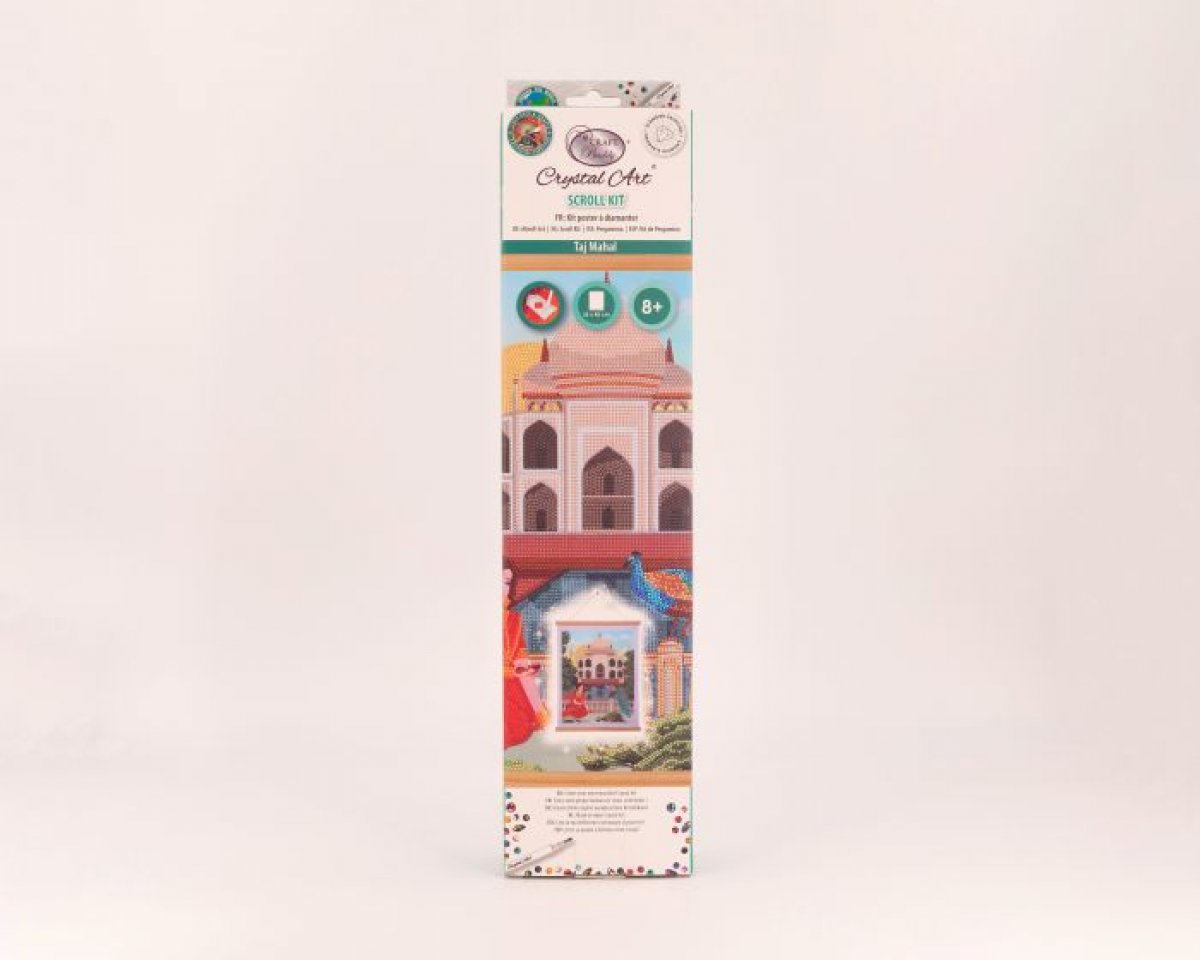 CRYSTAL ART Scroll Taj Mahal