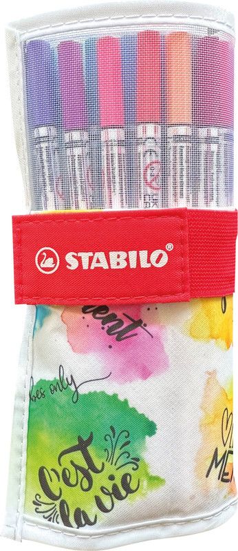 Stabilo Pen 68 brush Fasermaler Rollerset 25