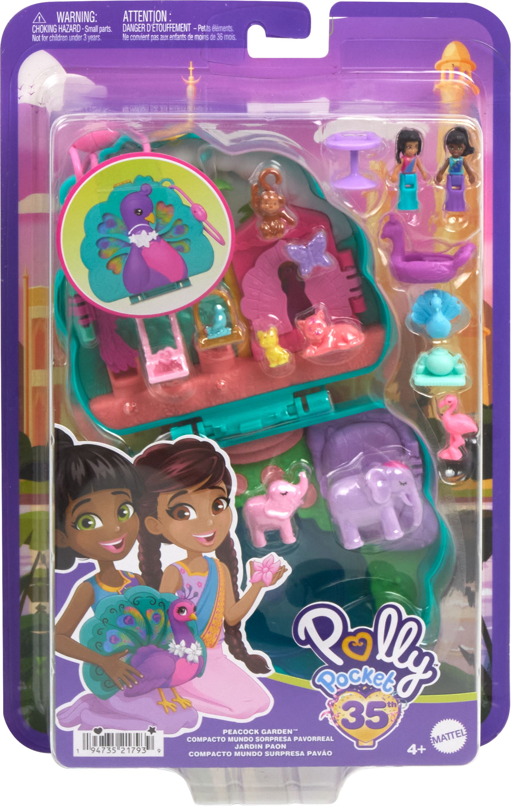 Polly Pocket Bunter Pfau Schatulle