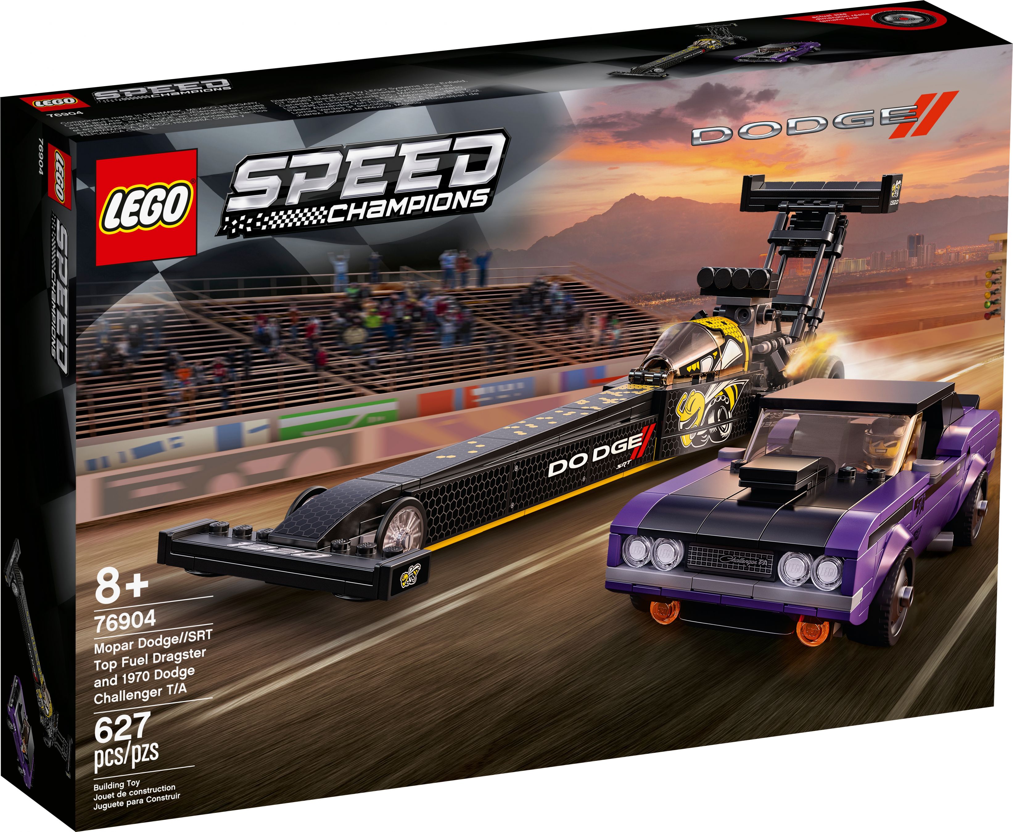 LEGO Speed Champions Mopar Dodge//SRT Dragster & 1970 Dodge Challenger 76904