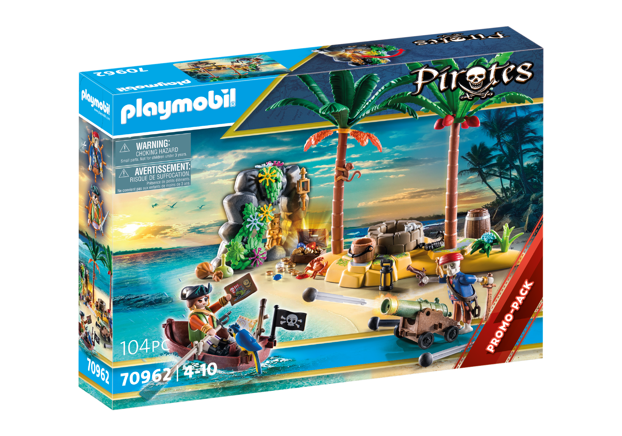 PLAYMOBIL Piratenschatzinsel mit Skelett 70962