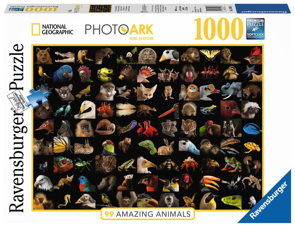 Puzzle 1000 Teile : 99  atemberaubende Tiere 15.983