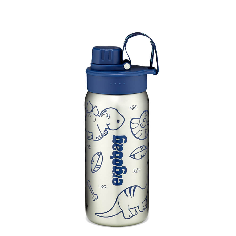 Ergobag Trinkflasche Edelstahl blau Dino