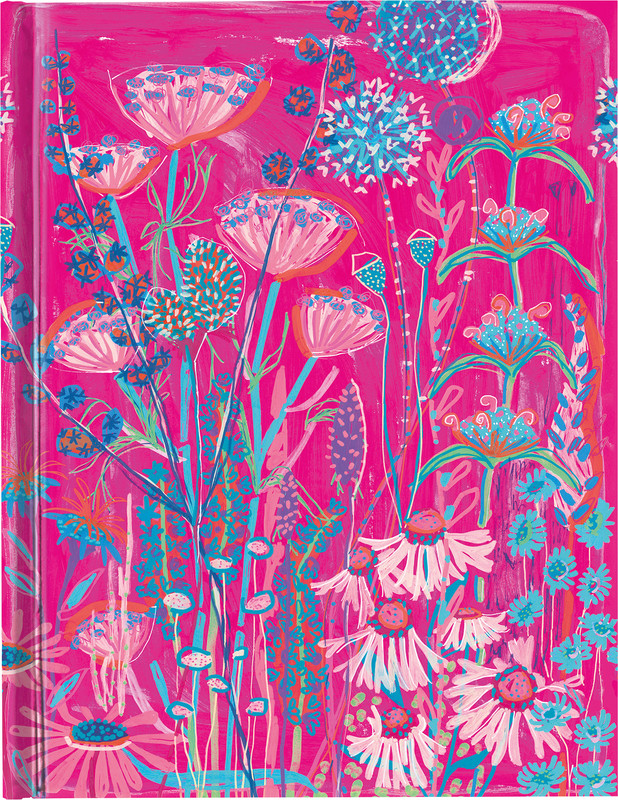 FLAME TREE Notizbuch A4 Pink garden house