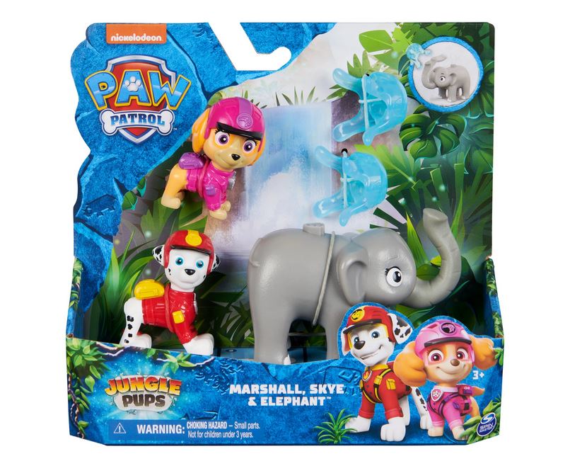 Paw Patrol Jungle Pups Marshall& Skye & Elephant