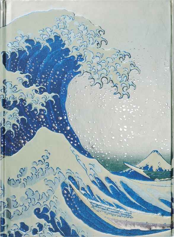 FLAME TREE Notizbuch A5 mit Magnetverschluss The Great Wave