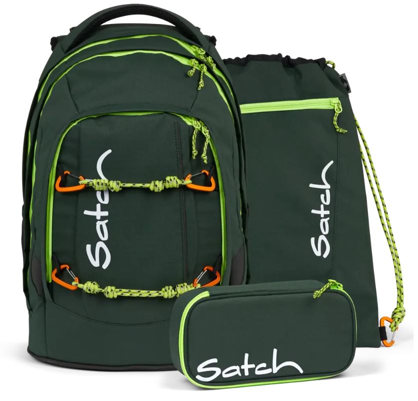 Satch Pack Schulrucksack Green Explorer 3-teilig