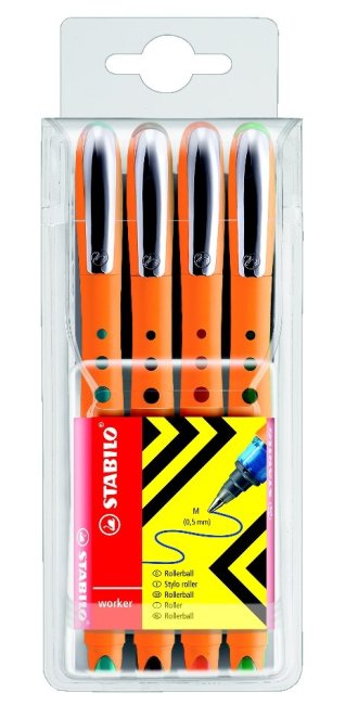 Stabilo worker+ Rollerball im 4er Etui