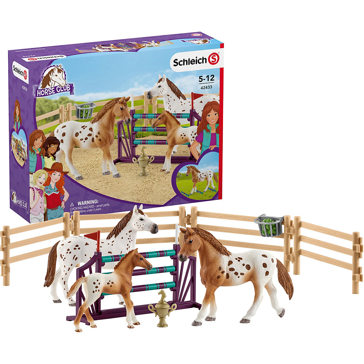 Schleich Set Turnier-Training & Pferde Appaloosas 42433