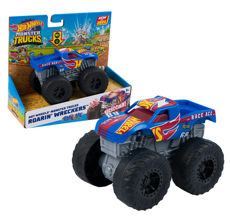 Hot Wheels Monster Trucks Roarin Wreckers Trucks mit Licht- und Geräuscheffekt