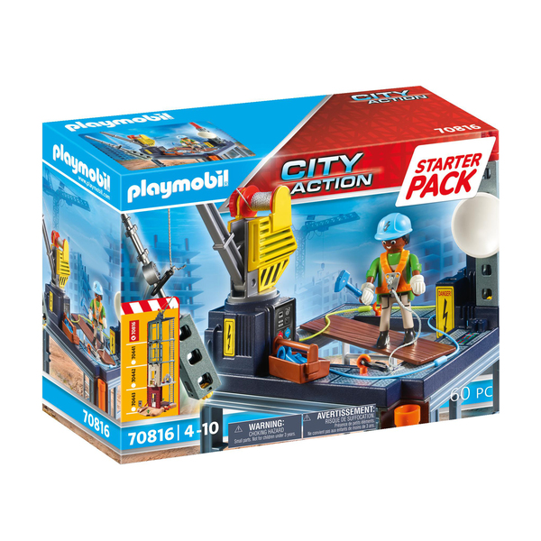 PLAYMOBIL  Starter Pack Baustelle mit Seilwinde 70816