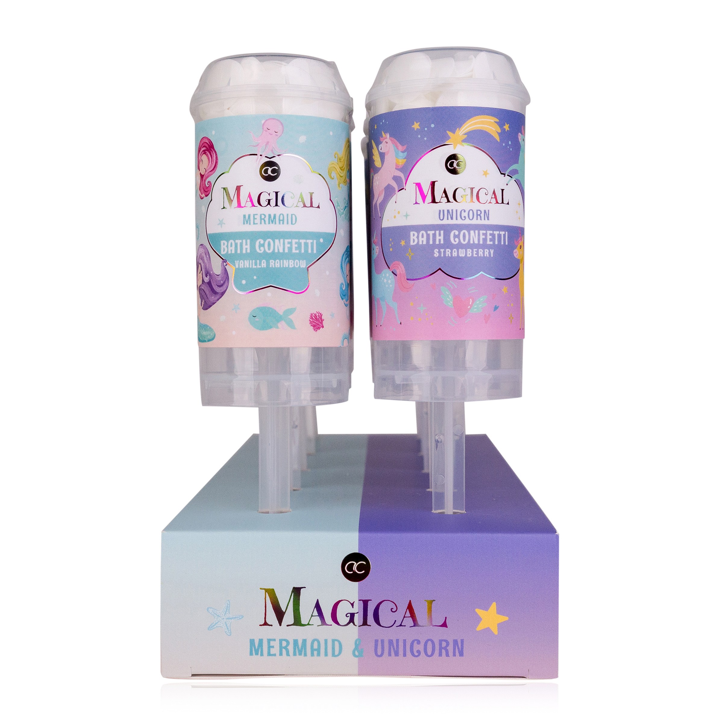 Badekonfetti Magical Unicorn Mermaid Push Pop