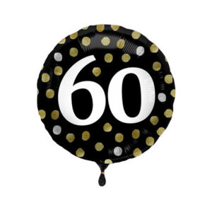 Folienballon 60 Jahre Glossy Black