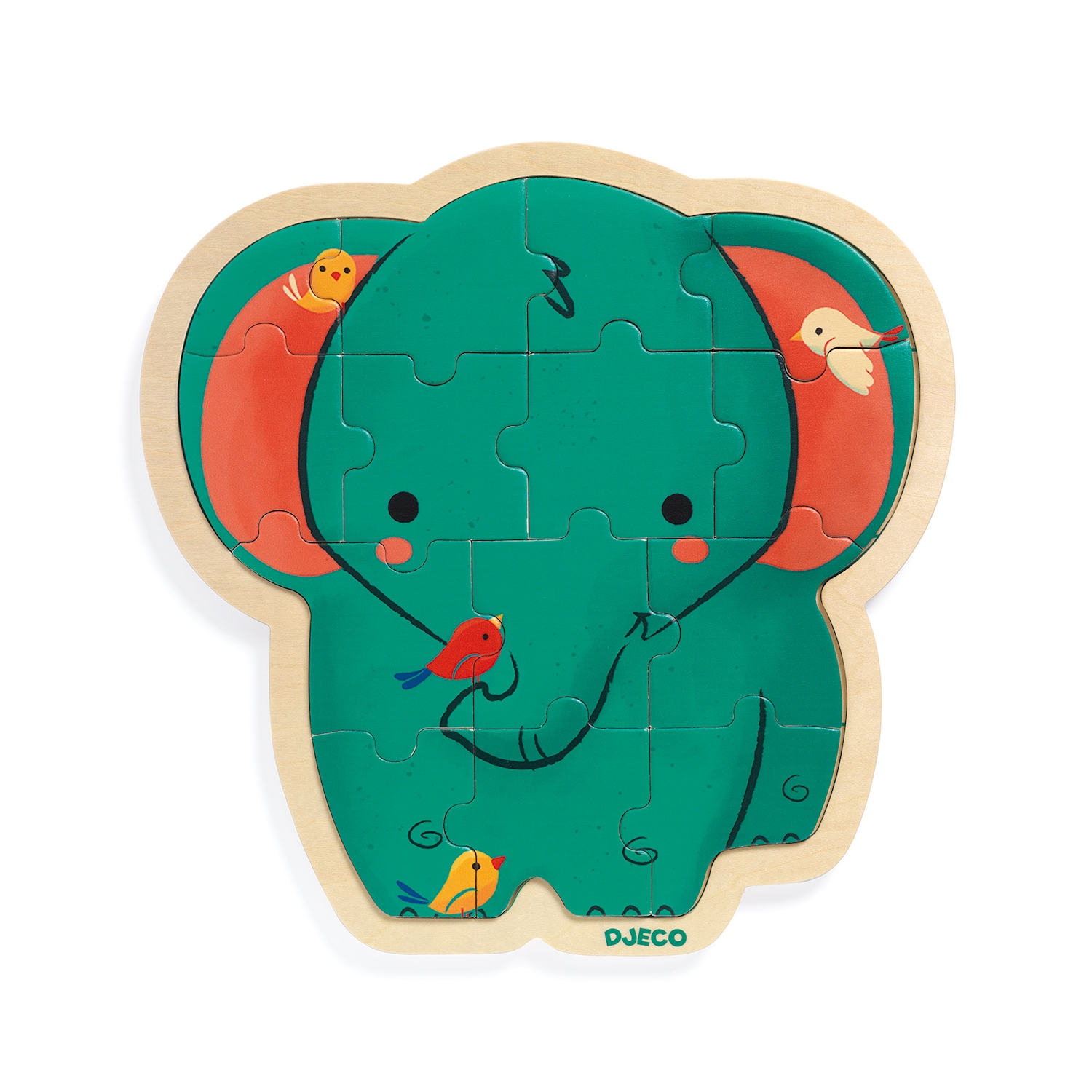 Holzpuzzle  Elefant 14 Teile