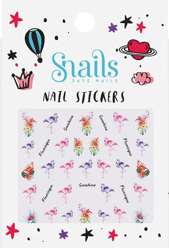 Nagelsticker Flamingos