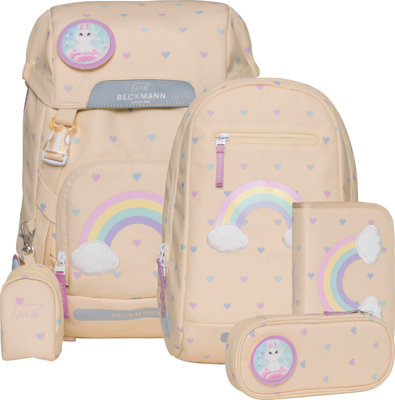 Beckmann Schulrucksack Classic 6-teiliges Set, Yellow Heart