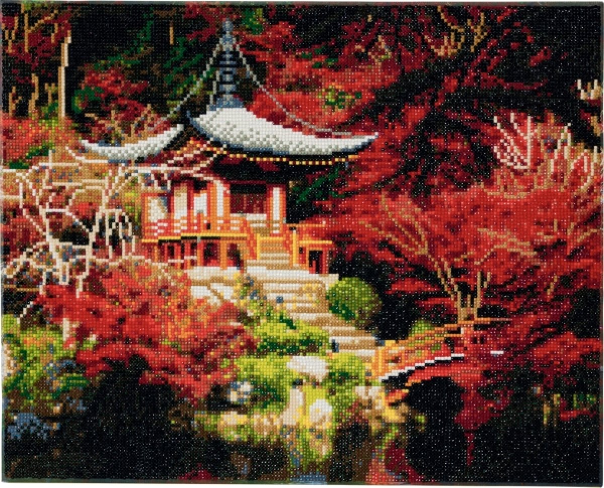 Crystal Art Japanischer Tempel 40 x 50cm