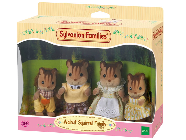 Sylvanian Families Walnuss Eichhörnchen Familie Knacks 3136