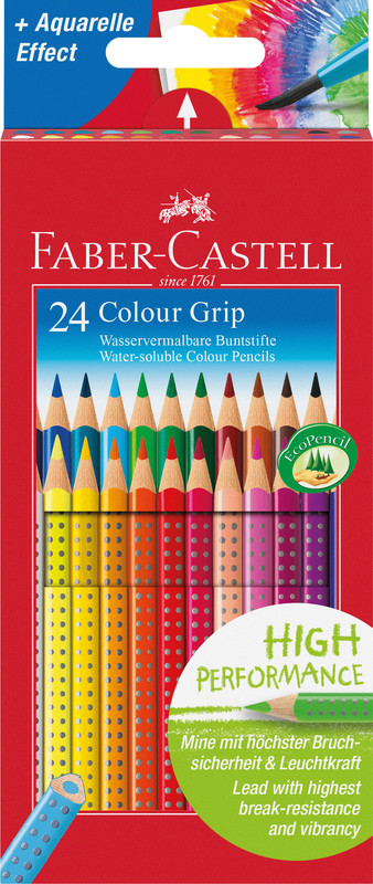 FABER CASTELL Colour Grip Kartonetui 24 Stk.