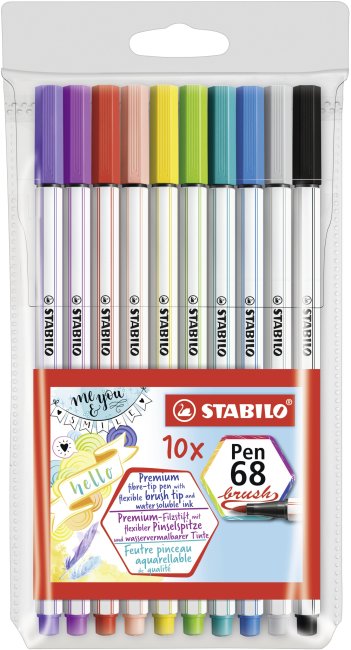 Stabilo pen 68 brush 10er Plastiketui