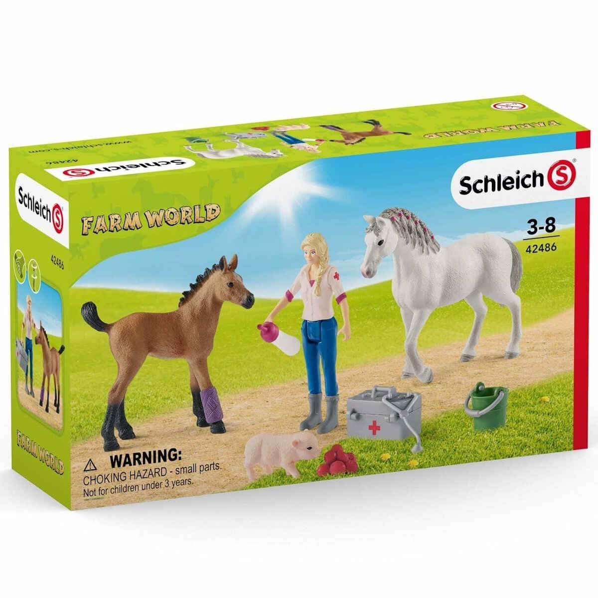 Schleich Arztbesuch bei Stute und Fohlen 42486