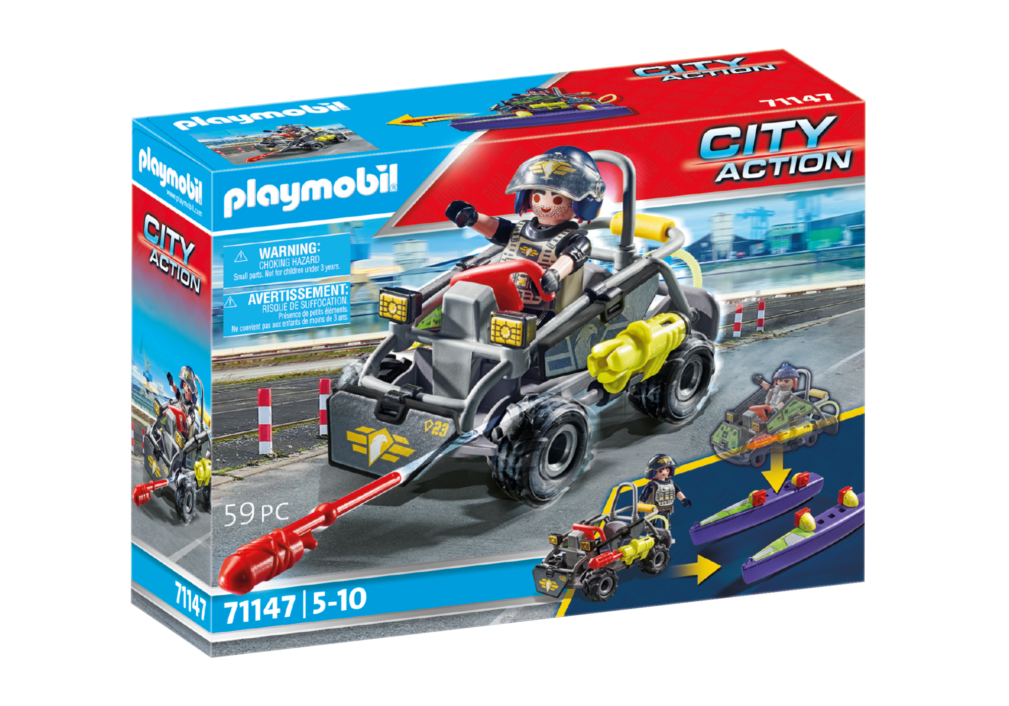 PLAYMOBIL City Life SWAT-Multi-Terrain-Quad 71147