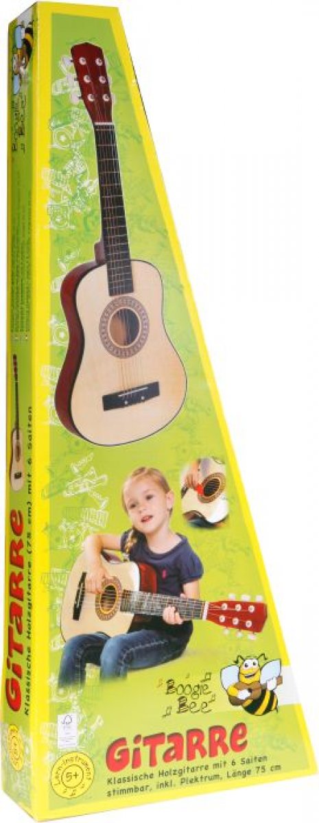 Boogie Bee Gitarre aus Holz, 75 cm