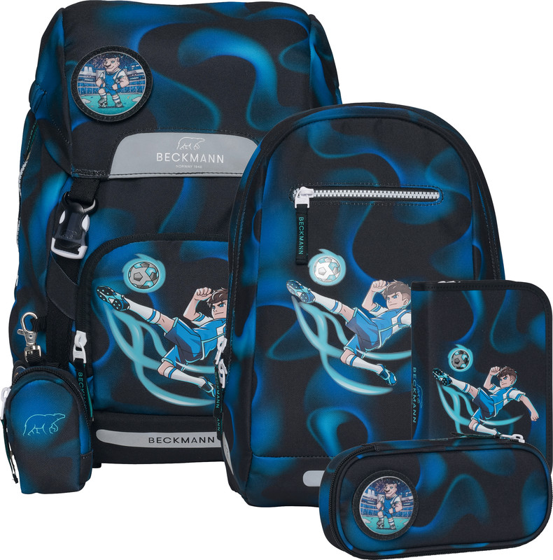 Beckmann Schulrucksack Classic 6-teiliges Set, Magic League