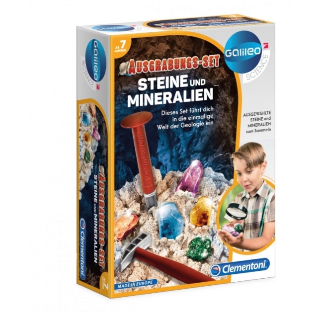 Clementoni Galileo Ausgrabungsset -Steine und Mineralien