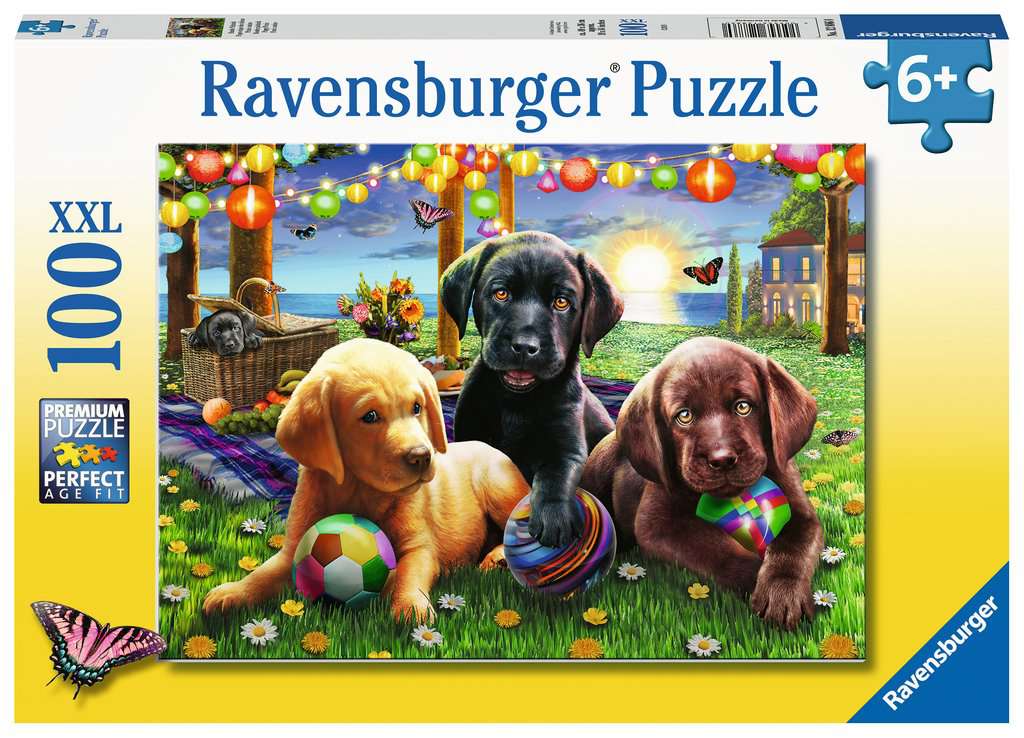 Ravensburger Puzzle Hunde Picknick 100 Teile 12.886