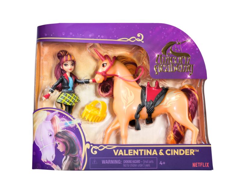 Unicorn Acaddemy Valentina & Cinder Small Doll & Unicorn