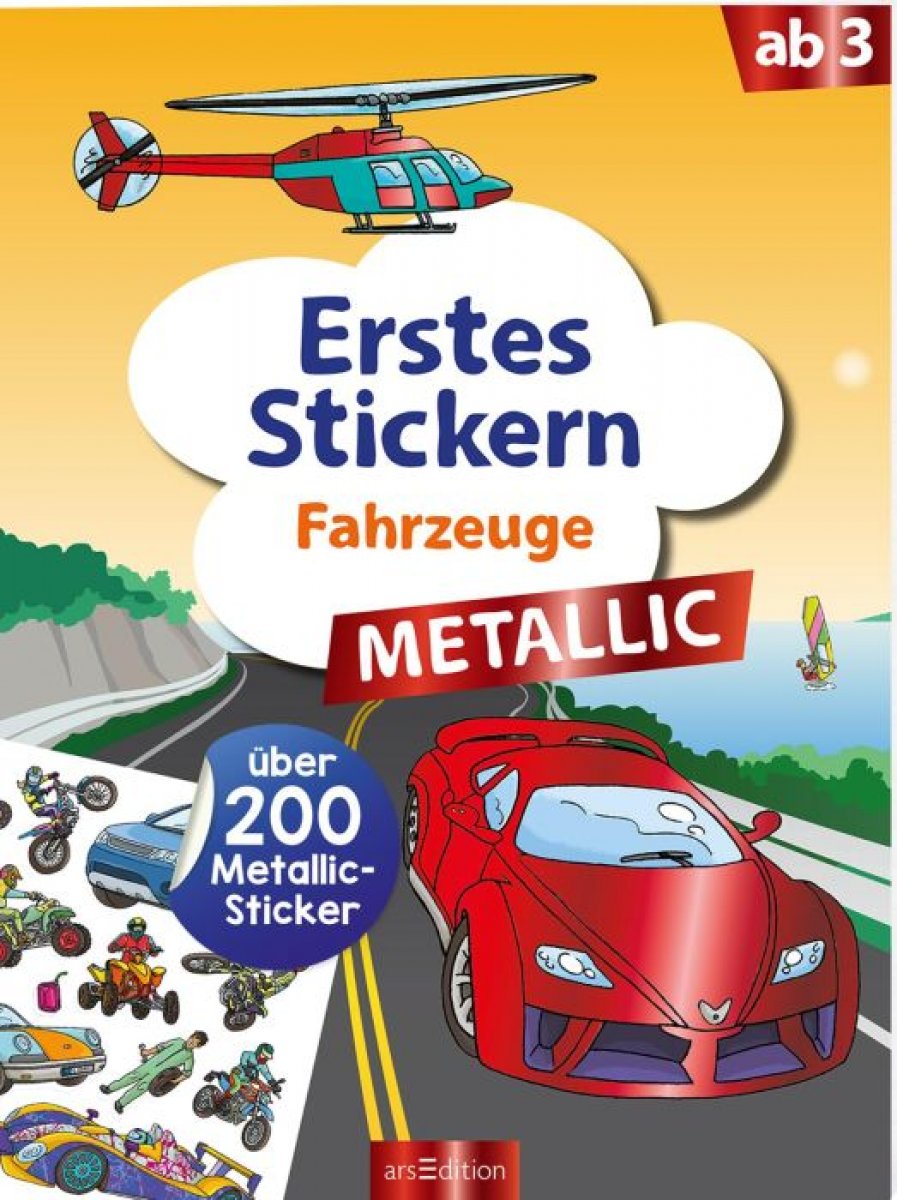 Erstes Stickern Metallic – Fahrzeug