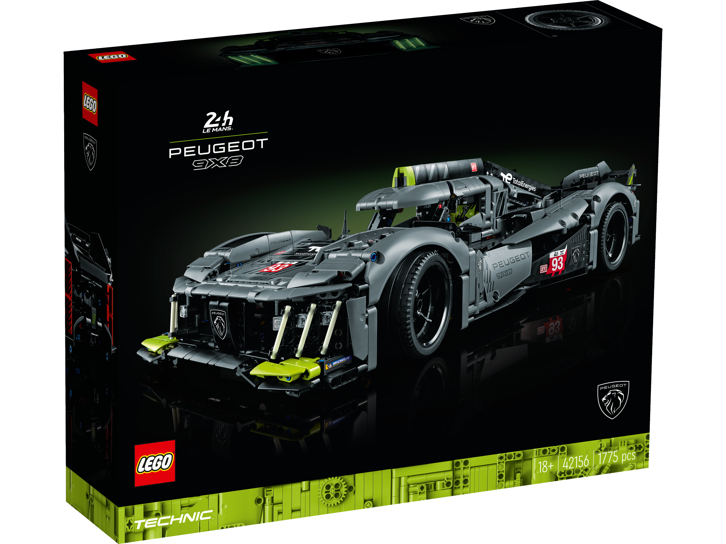 LEGO Technic PEUGEOT 9X8 24H Le Mans Hybrid Hypercar 42156